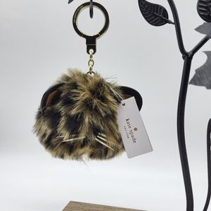 Kate Spade Leopard Cat Keychain